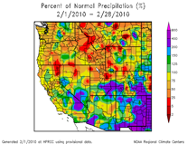 Departure from normal precipitation Departure from normal precipitation